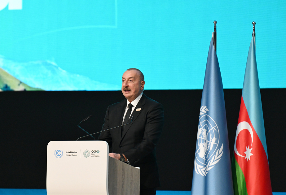 Prezident İlham Əliyev: COP29-un sədri kimi Azərbaycan inkişaf etmiş və inkişaf edən ölkələr arasında razılığın tapılmasına töhfə verməyə çalışacaq