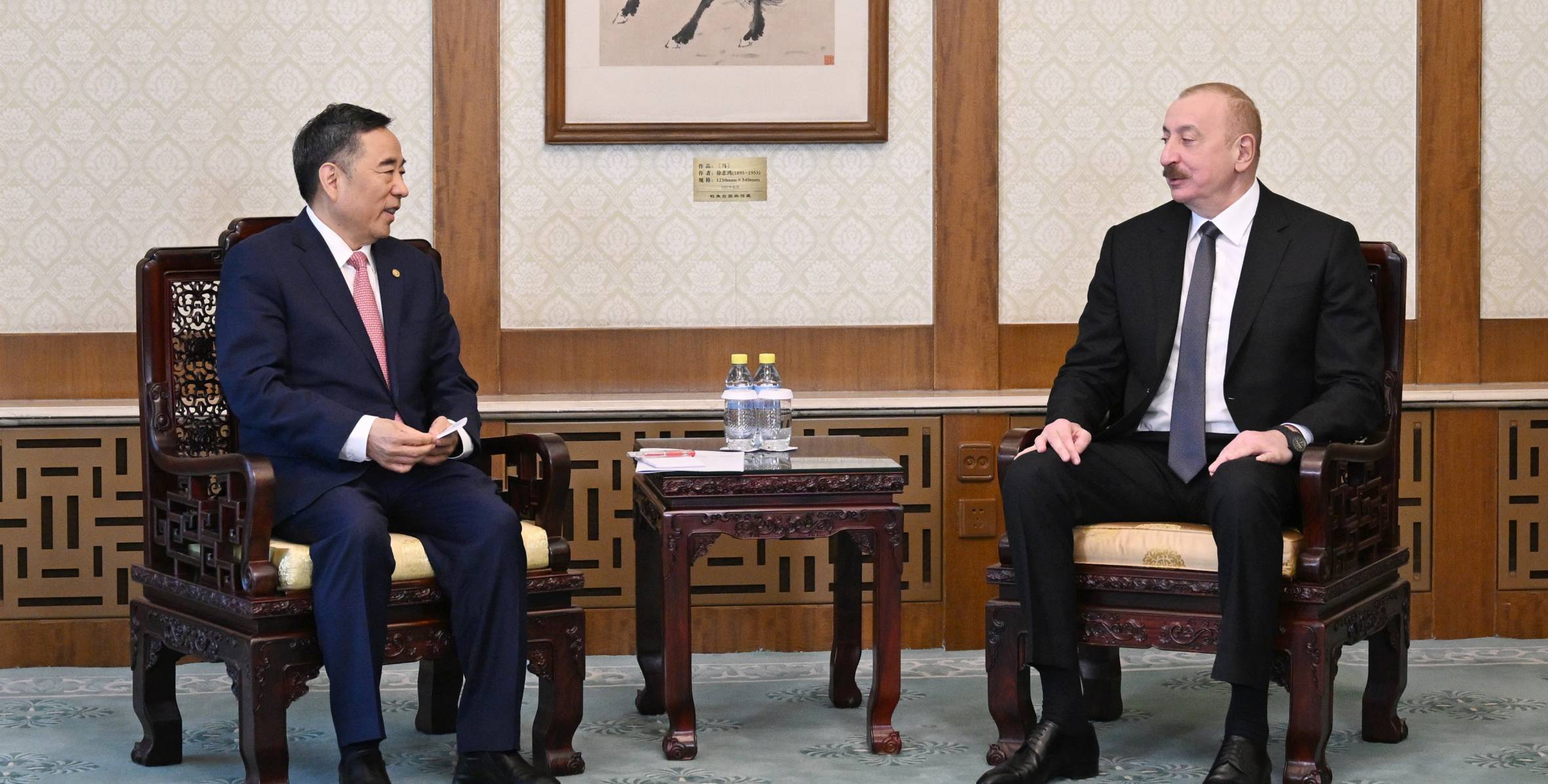 İlham Əliyev Pekində “China Energy Engineering Corporation Limited” şirkətinin sədri ilə görüşüb